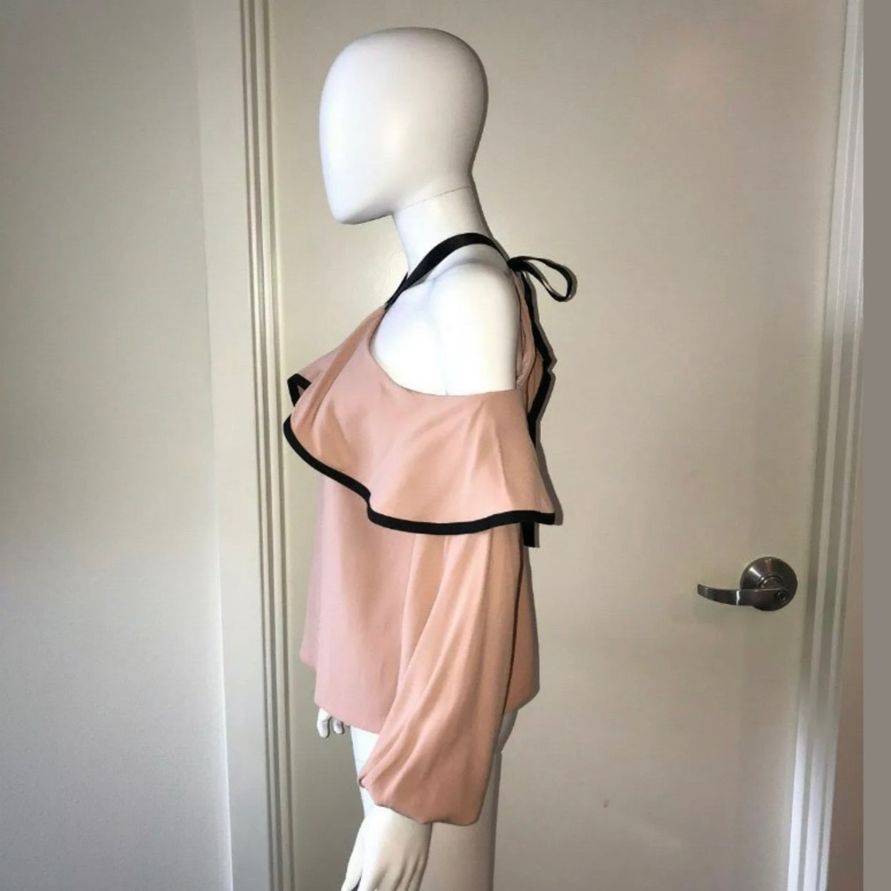 ALEXIS *Malia* pink black cold shoulder blouse S - Picture 3 of 5